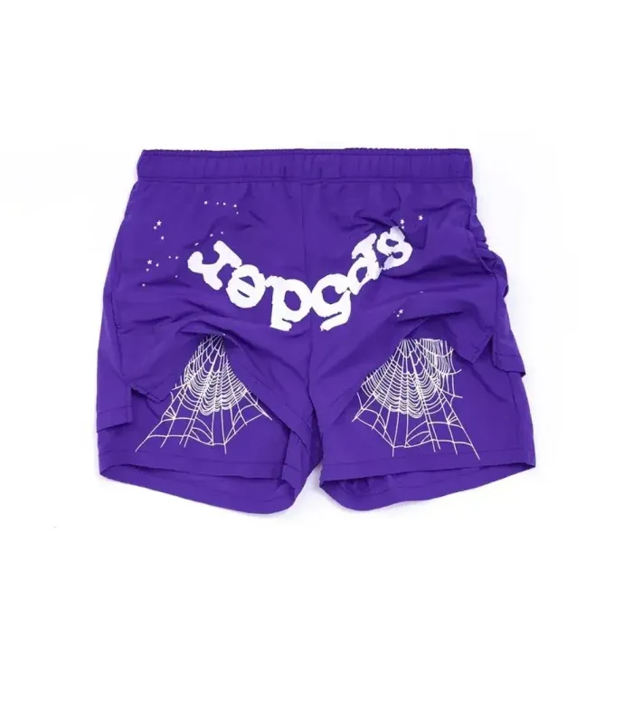 Sp5der OG Web Shorts - Purple