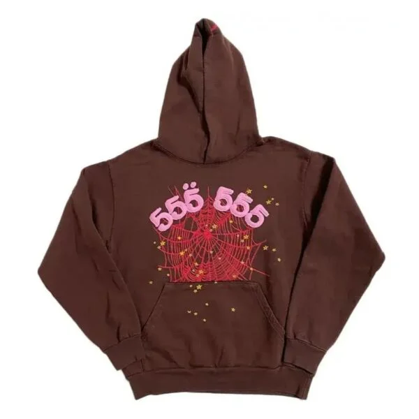 Spider Angel Number Hoodie - Brown